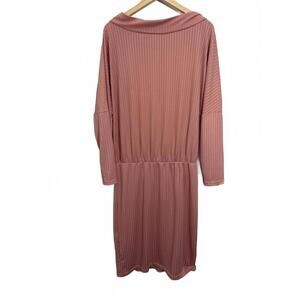 Blush Link Bodycon Midi Dress - Large